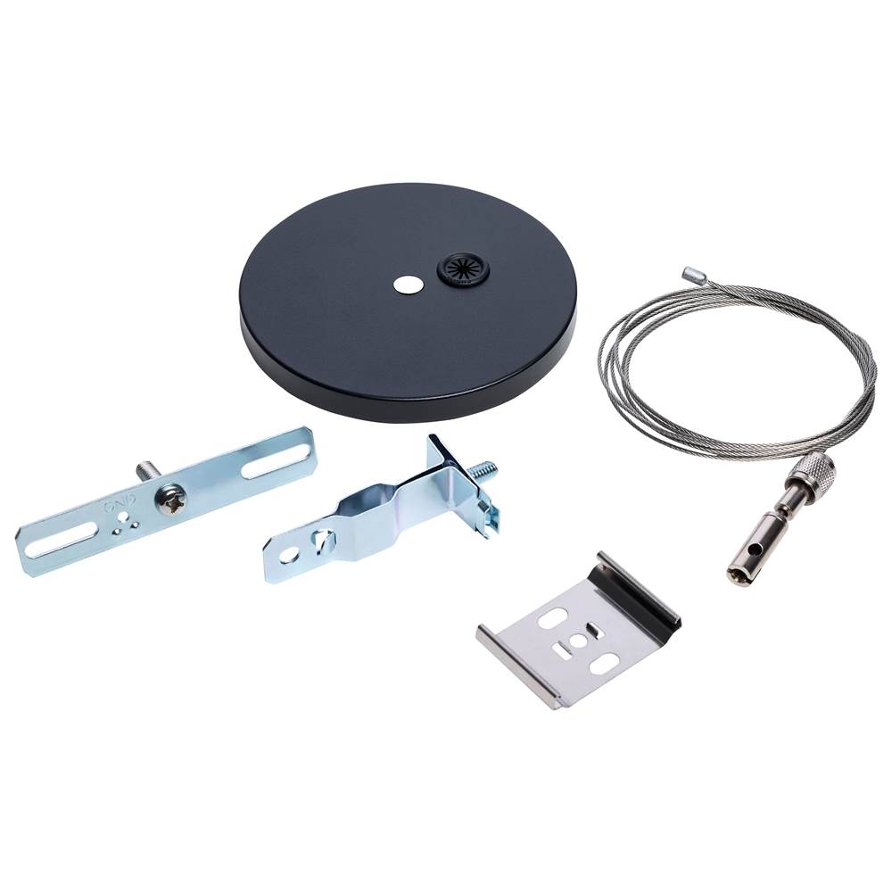 Nuvo  Momentum - Suspension Kit Run Starter With Canopy For Led Linear System - Black Finish
