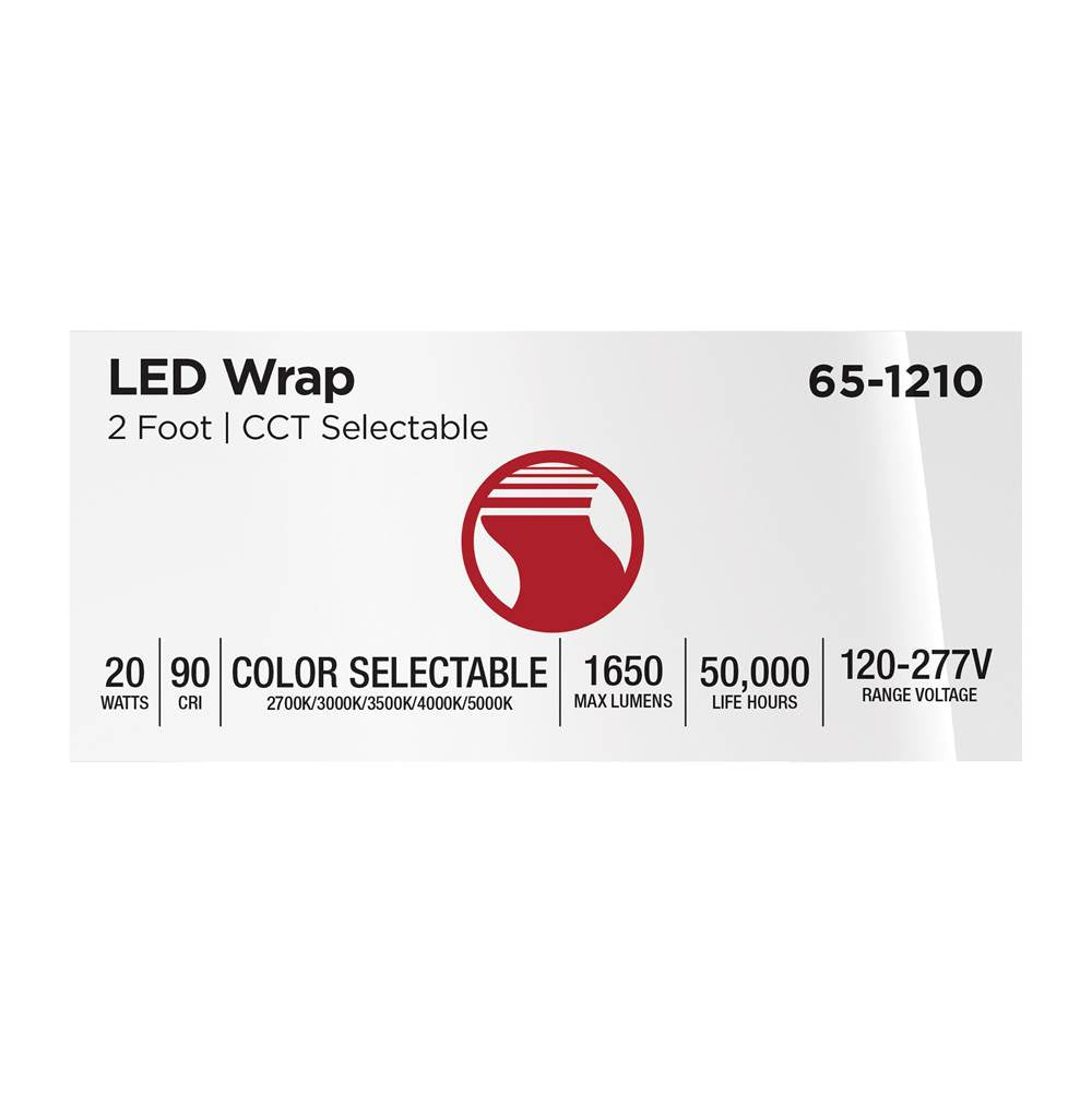 Nuvo 65-1210 White Led 2 Foot Ceiling Wrap - 20 Watts - 27k/30k/35k/40k/50k Cct Selectable - White Finish - 120-277 Volt Image 3