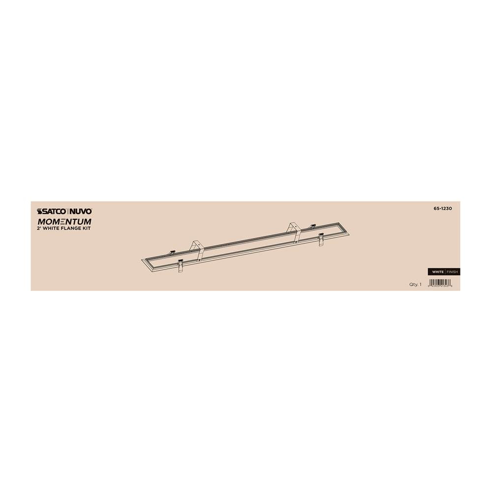Nuvo 65-1230 White Momentum - 2 Foot Flange Kit - White Finish Image 1