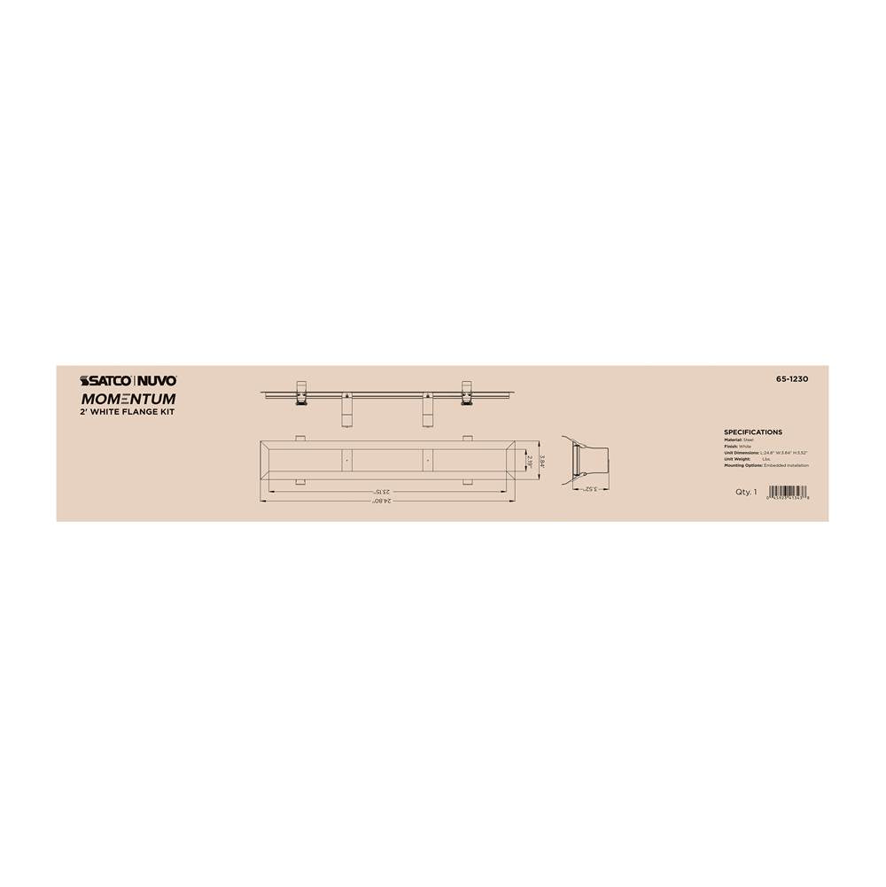 Nuvo  Momentum - 2 Foot Flange Kit - White Finish