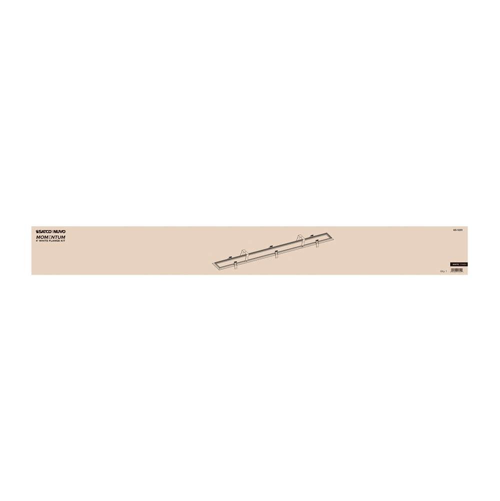 Nuvo 65-1231 White Momentum - 4 Foot Flange Kit - White Finish Image 1