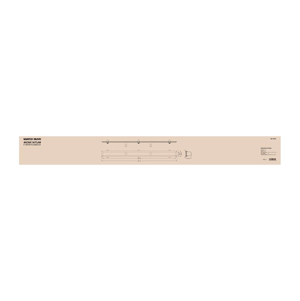 Nuvo  Momentum - 4 Foot Flange Kit - White Finish
