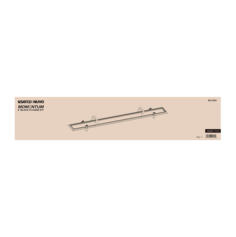 Nuvo 65-1233 Black Momentum - 2 Foot Flange Kit - Black Finish Image 1