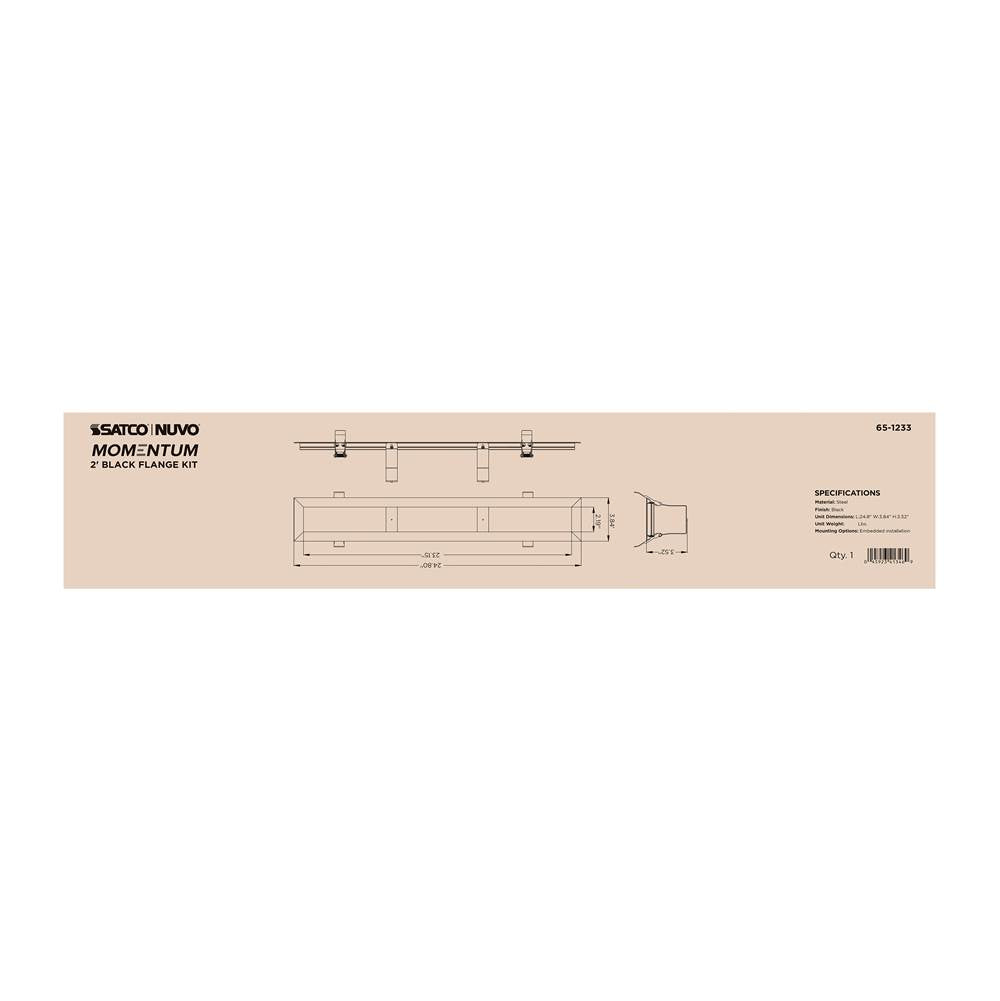 Nuvo  Momentum - 2 Foot Flange Kit - Black Finish