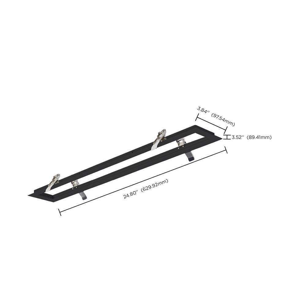 Nuvo 65-1233 Black Momentum - 2 Foot Flange Kit - Black Finish Image 2