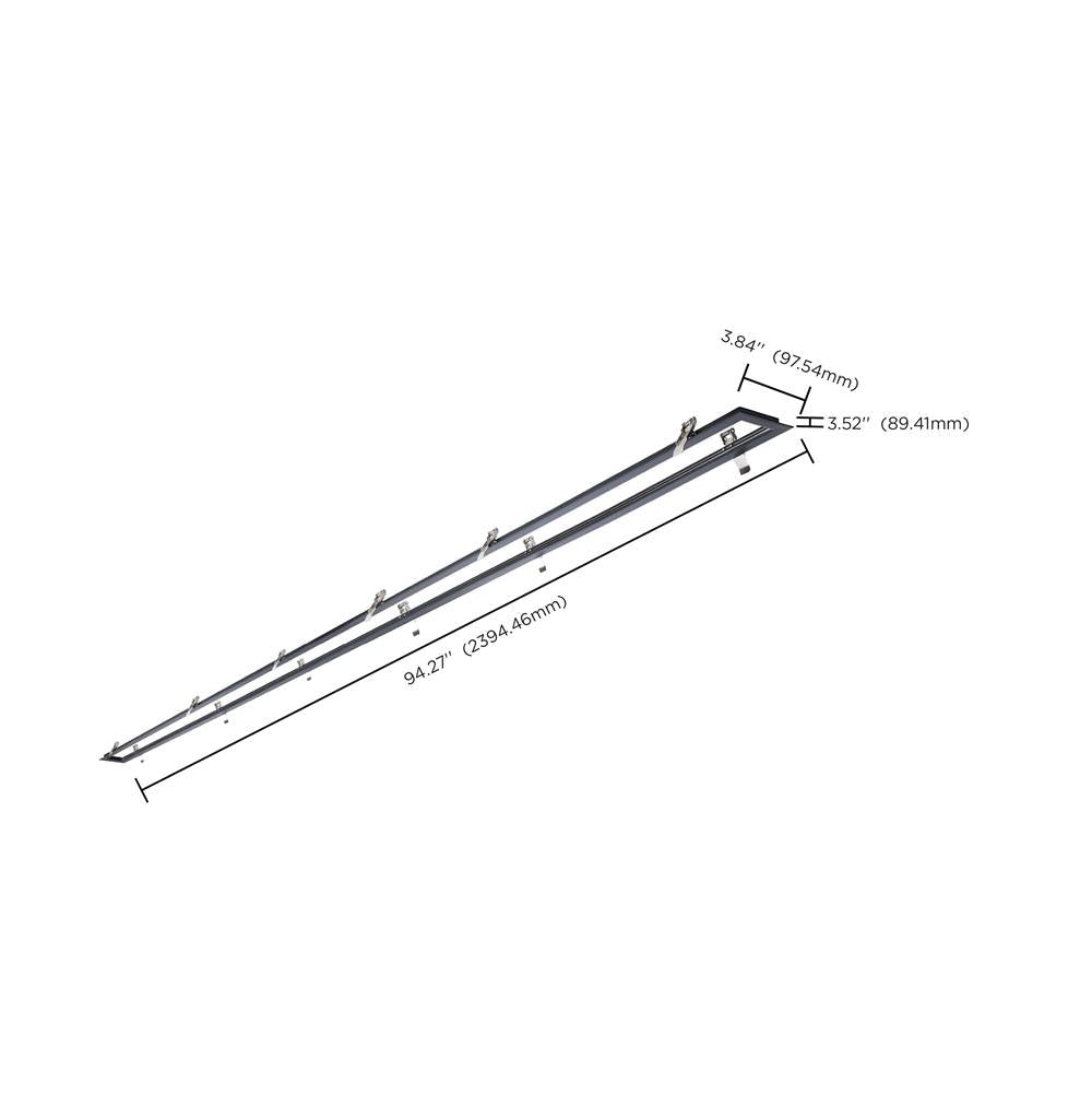 Nuvo 65-1235 Black Momentum - 8 Foot Flange Kit - Black Finish Image 2
