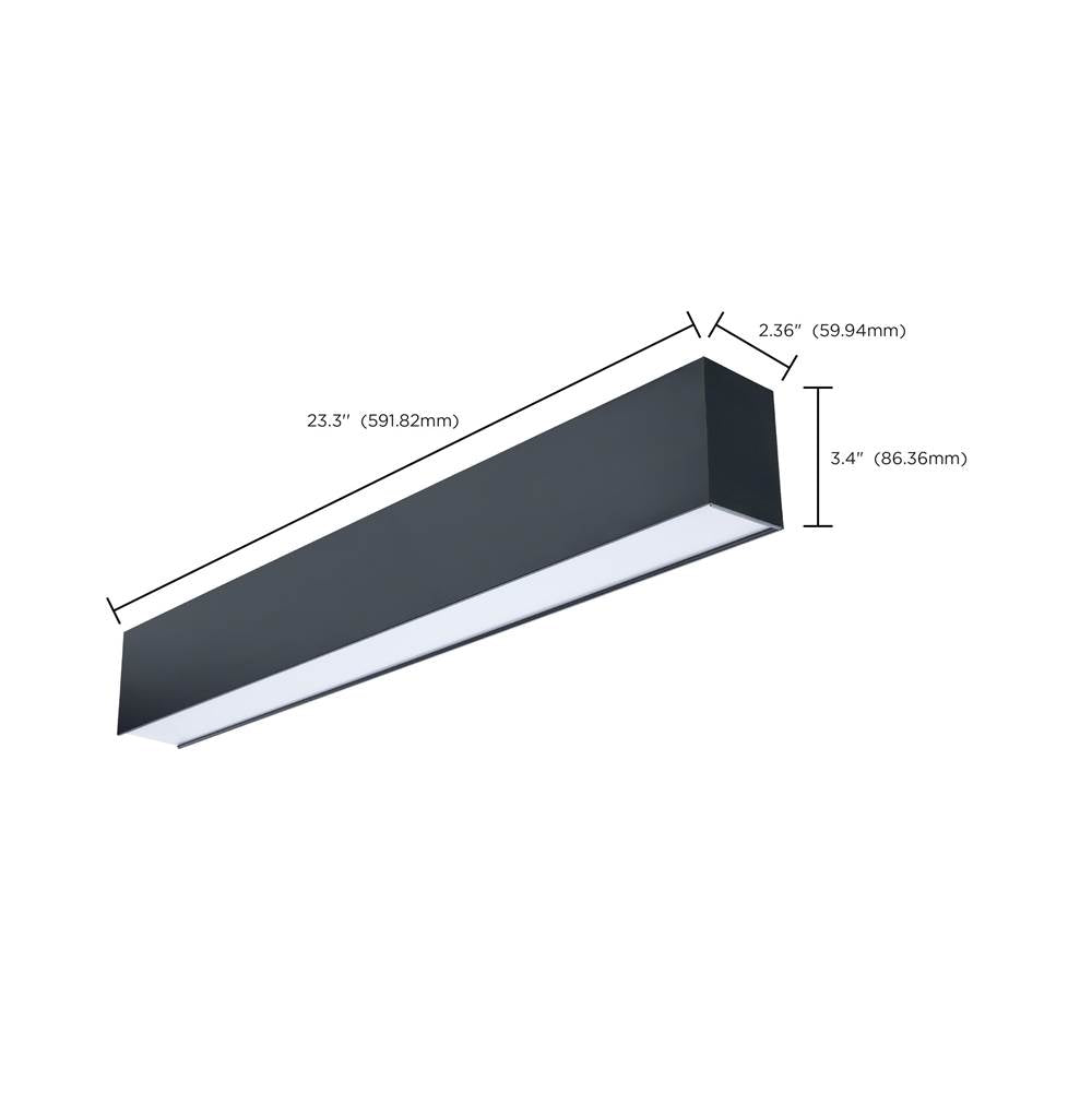 Nuvo 65-1280 Black Momentum - 2 Foot Led Connectable Linear Strip - Up And Down Selectable - Black Finish Image 3