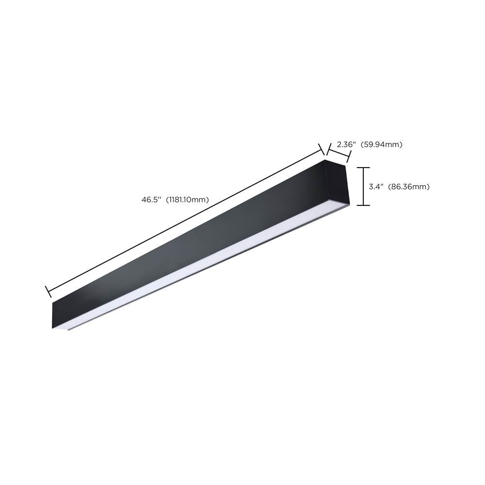 Nuvo 65-1281 Black Momentum - 4 Foot Led Connectable Linear Strip - Up And Down Selectable - Black Finish Image 3
