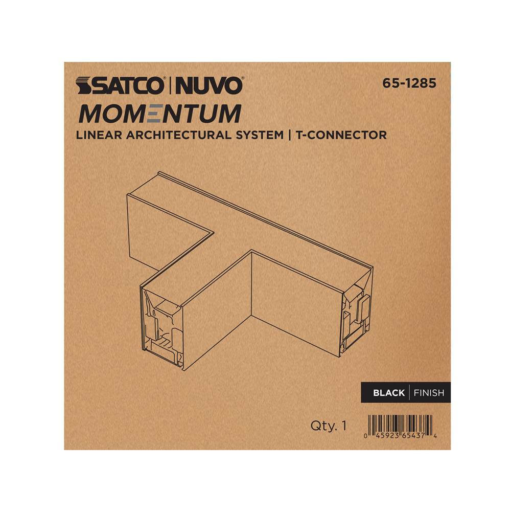 Nuvo 65-1285 Black Momentum - T-connector For Led Linear System - Black Finish Image 7