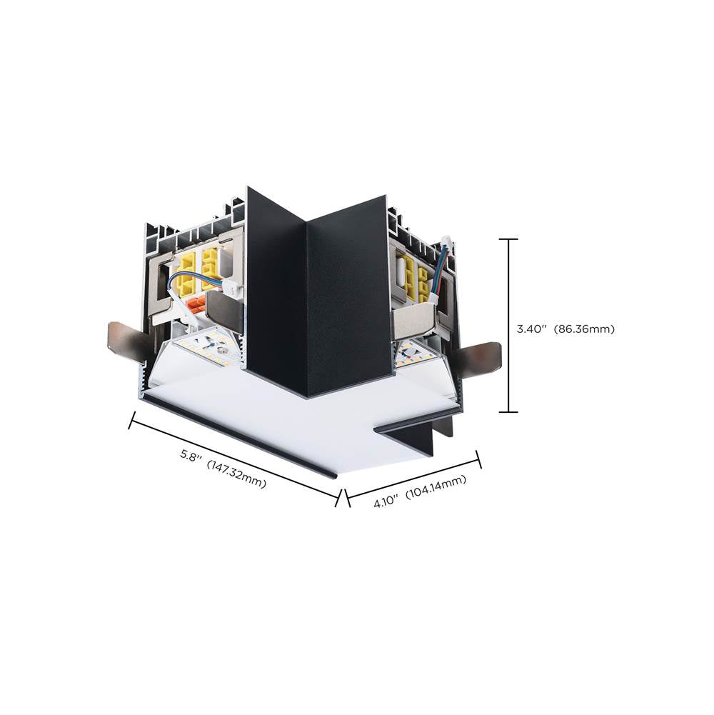 Nuvo  Momentum - T-connector For Led Linear System - Black Finish