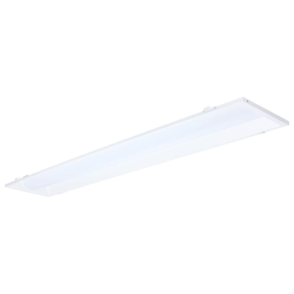 Nuvo 65-1300 Matte White 40/30/20 Watt Led 1x4 Center Basket Troffer Retrofit Kit - 35k/4k/5k Cct - Dimmable - 120-277 Volt - Matte White Finish Image 1