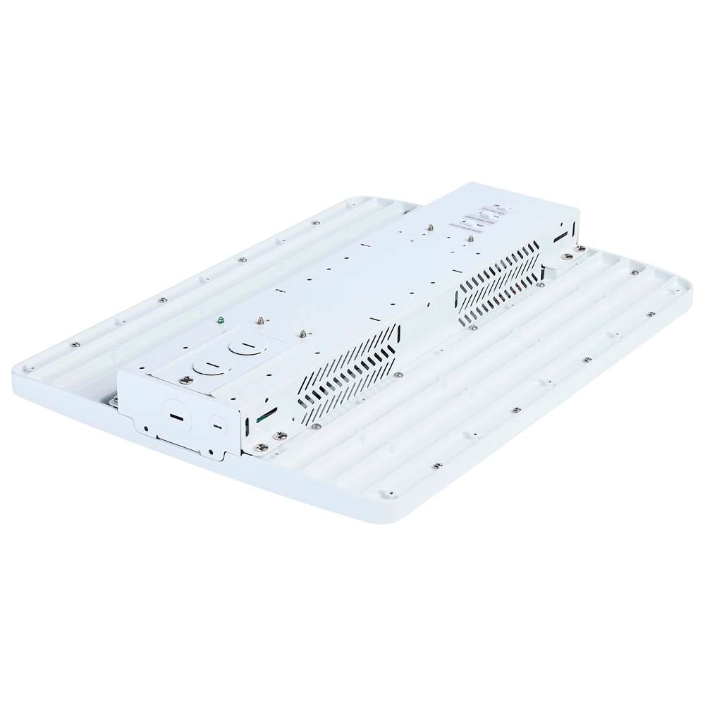 Nuvo  Led Linear High Bay - 160/135/120 Wattage Selectable - 3k/4k/5k Cct Selectable - Beam Angle Selectable - White Finish - 120-347 Volt