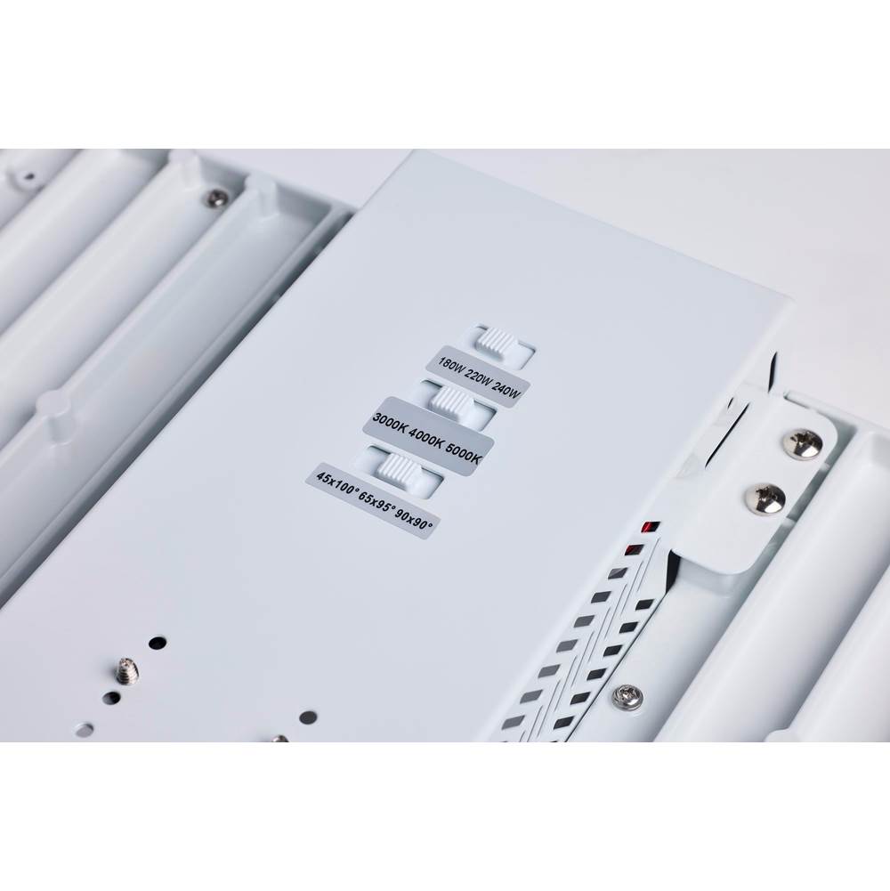 Nuvo 65-1512 White Led Linear High Bay - 240/220/180 Wattage Selectable - 3k/4k/5k Cct Selectable - Beam Angle Selectable - White Finish - 120-347 Volt Image 6