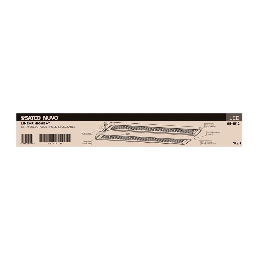 Nuvo 65-1512 White Led Linear High Bay - 240/220/180 Wattage Selectable - 3k/4k/5k Cct Selectable - Beam Angle Selectable - White Finish - 120-347 Volt Image 4