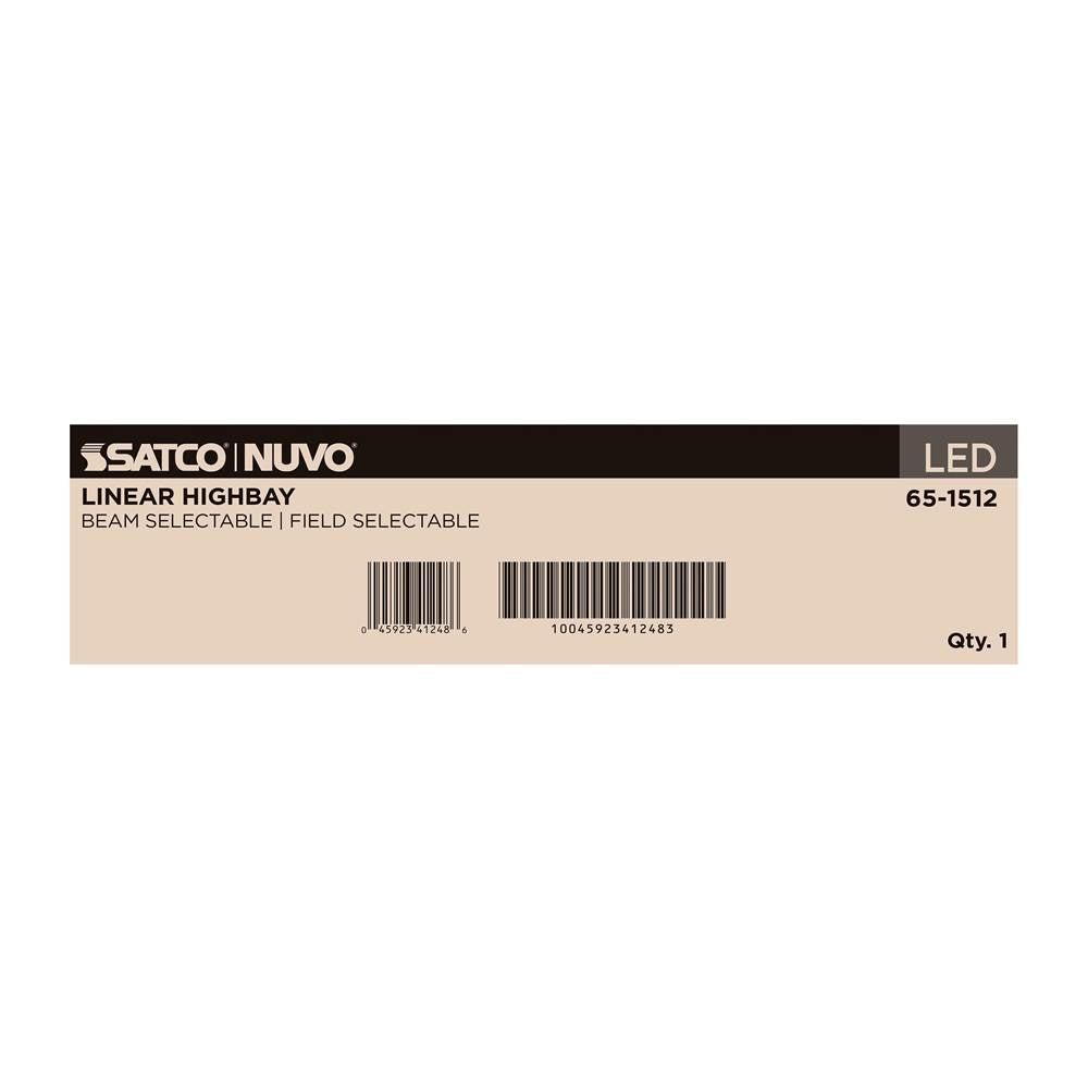 Nuvo 65-1512 White Led Linear High Bay - 240/220/180 Wattage Selectable - 3k/4k/5k Cct Selectable - Beam Angle Selectable - White Finish - 120-347 Volt Image 2