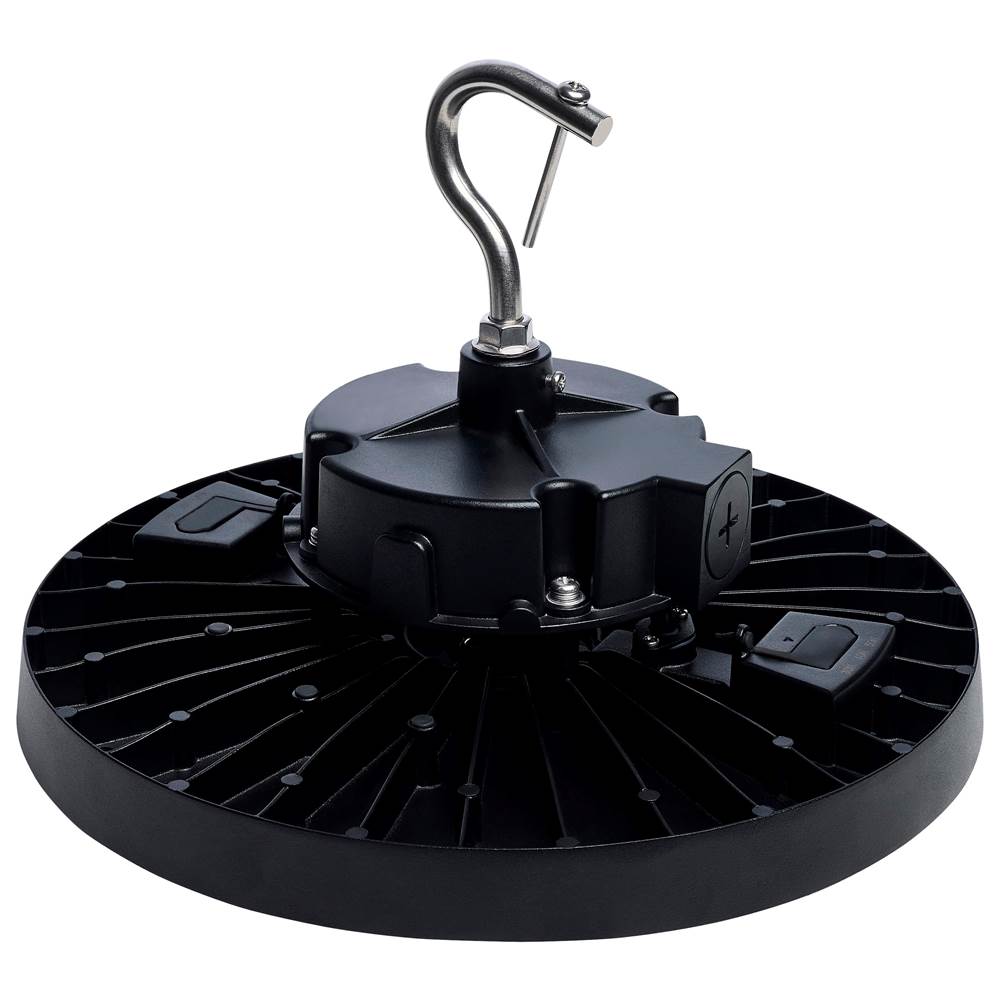 Nuvo  120/100/80 Wattage Selectable Led Ufo High Bay - 3k/4k/5k Cct Selectable - 60/80/100 Beam Angle Selectable - Black Finish - 120-347 Volt