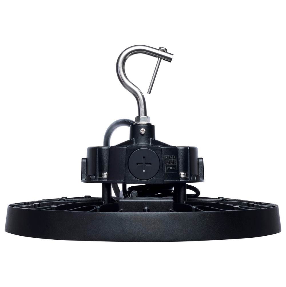 Nuvo 65-1520 Black 120/100/80 Wattage Selectable Led Ufo High Bay - 3k/4k/5k Cct Selectable - 60/80/100 Beam Angle Selectable - Black Finish - 120-347 Volt Image 8