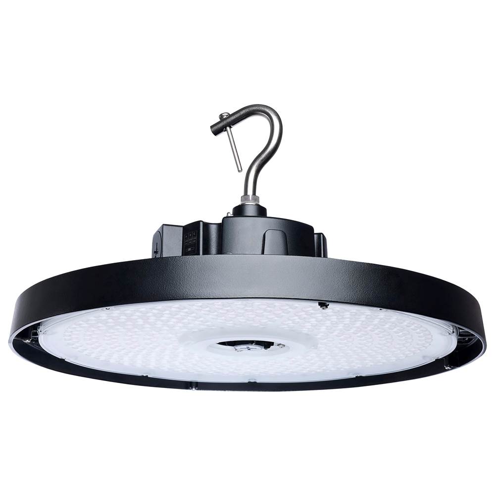 Nuvo 65-1521 Black 240/200/150 Wattage Selectable Led Ufo High Bay - 3k/4k/5k Cct Selectable - 60/80/100 Beam Angle Selectable - Black Finish - 120-347 Volt Image 1