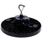 Nuvo  240/200/150 Wattage Selectable Led Ufo High Bay - 3k/4k/5k Cct Selectable - 60/80/100 Beam Angle Selectable - Black Finish - 120-347 Volt