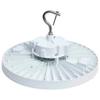 Nuvo  240/200/150 Wattage Selectable Led Ufo High Bay - 3k/4k/5k Cct Selectable - 60/80/100 Beam Angle Selectable - White Finish - 120-347 Volt