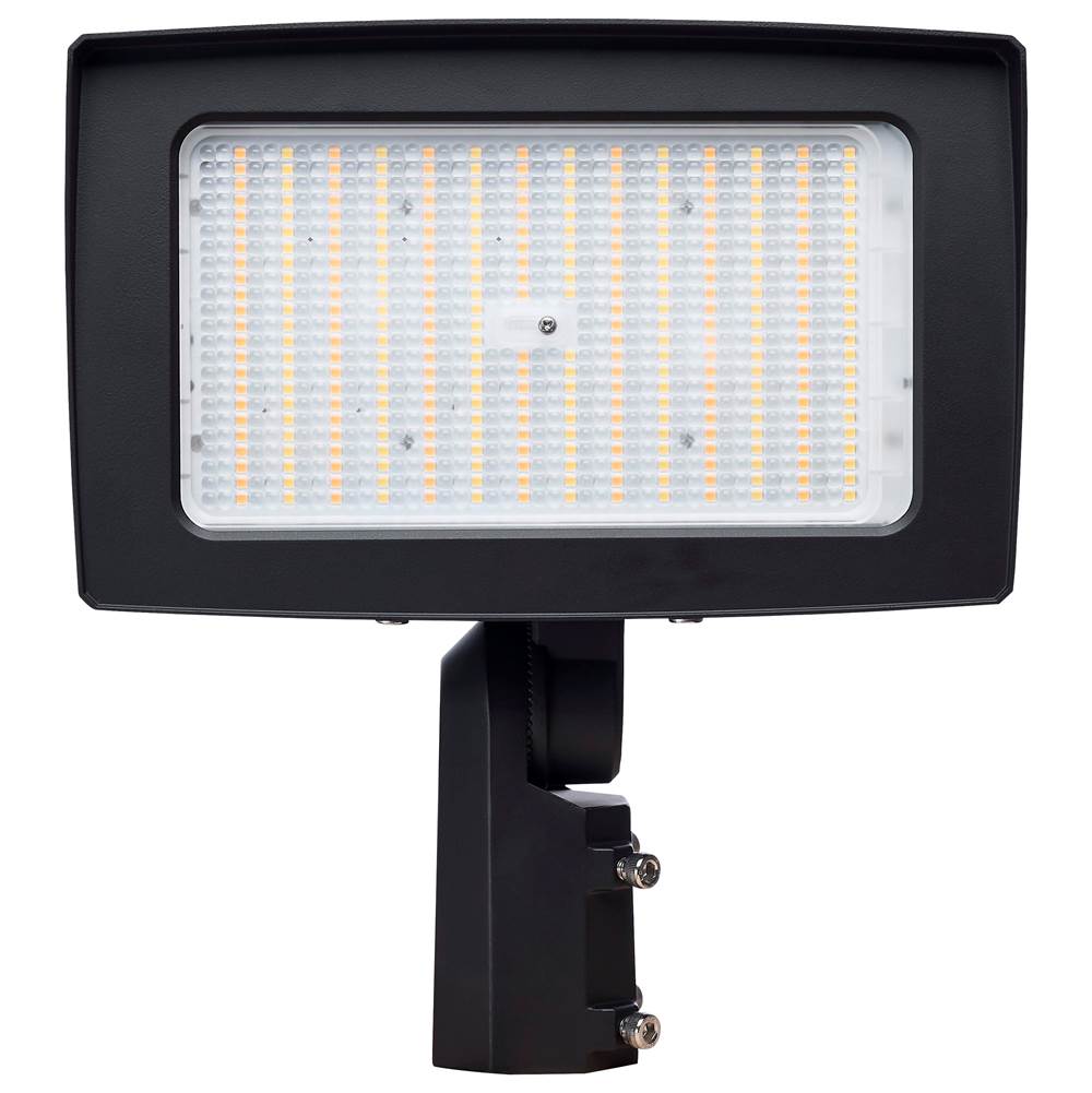 Nuvo  Led Flood Light - 150/125/100 Wattage Selectable - 3k/4k/5k Cct Selectable - Beam Angle Selectable - Bronze Finish - 120-347 Volt