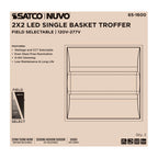 Nuvo 65-1600 White 2x2 Single Basket Troffer Image 6