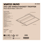 Nuvo 65-1600 White 2x2 Single Basket Troffer Image 5