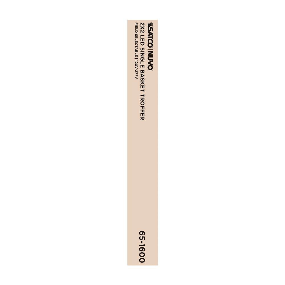 Nuvo 65-1600 White 2x2 Single Basket Troffer Image 3