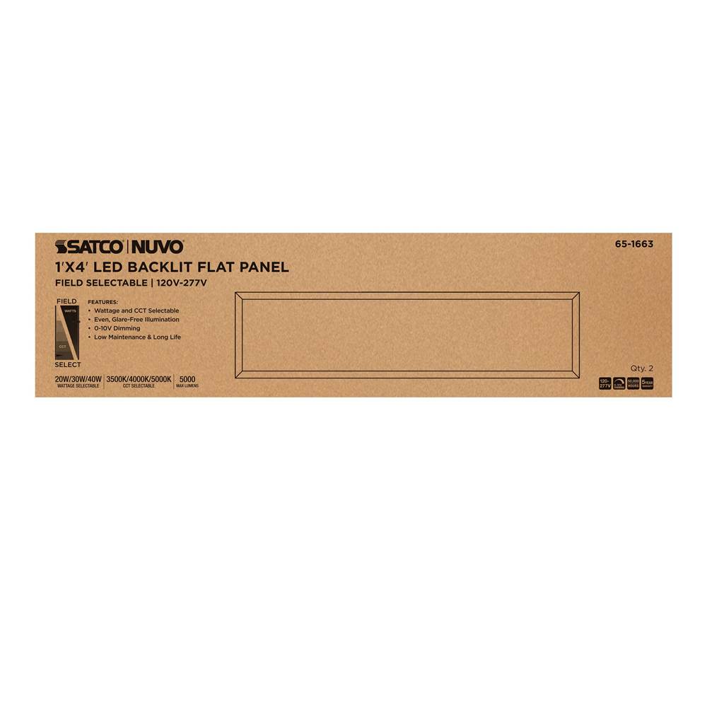 Nuvo 65-1663 White 20/30/40 Wattage Selectable Led 1ft X 4ft Backlit Panel - 35k/4k/5k Cct Selectable - 120-277 Range Voltage Image 6