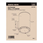 Nuvo 65-1756 White 20 Watt - 3k/4k/5k Cct Selectable - 1 Light Large Wall Sconce - Up Or Down Installation - White Finish - 120-277 Volt Image 2