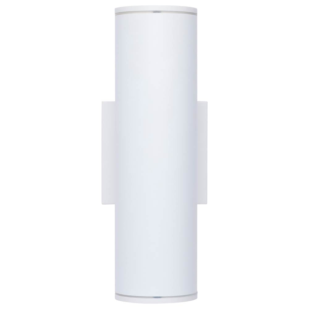 Nuvo 65-1762 White 20 Watt - 3k/4k/5k Cct Selectable - 2 Light Medium Wall Sconce - Up And Down Installation - White Finish - 120-277 Volt Image 1