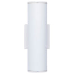Nuvo 65-1762 White 20 Watt - 3k/4k/5k Cct Selectable - 2 Light Medium Wall Sconce - Up And Down Installation - White Finish - 120-277 Volt Image 1