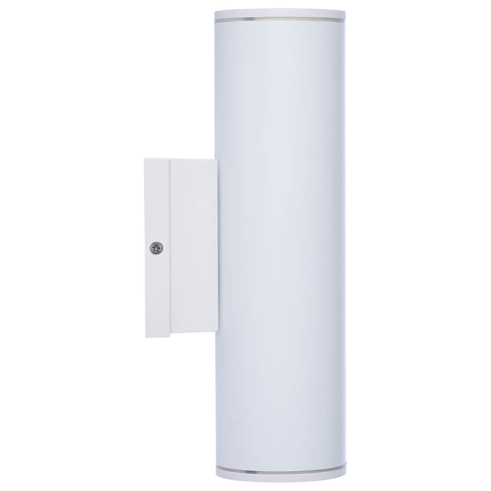 Nuvo  20 Watt - 3k/4k/5k Cct Selectable - 2 Light Medium Wall Sconce - Up And Down Installation - White Finish - 120-277 Volt