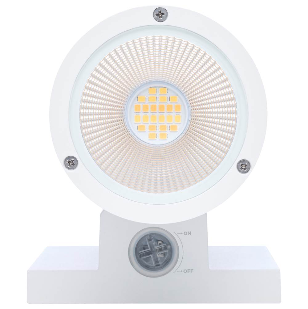 Nuvo 65-1762 White 20 Watt - 3k/4k/5k Cct Selectable - 2 Light Medium Wall Sconce - Up And Down Installation - White Finish - 120-277 Volt Image 8