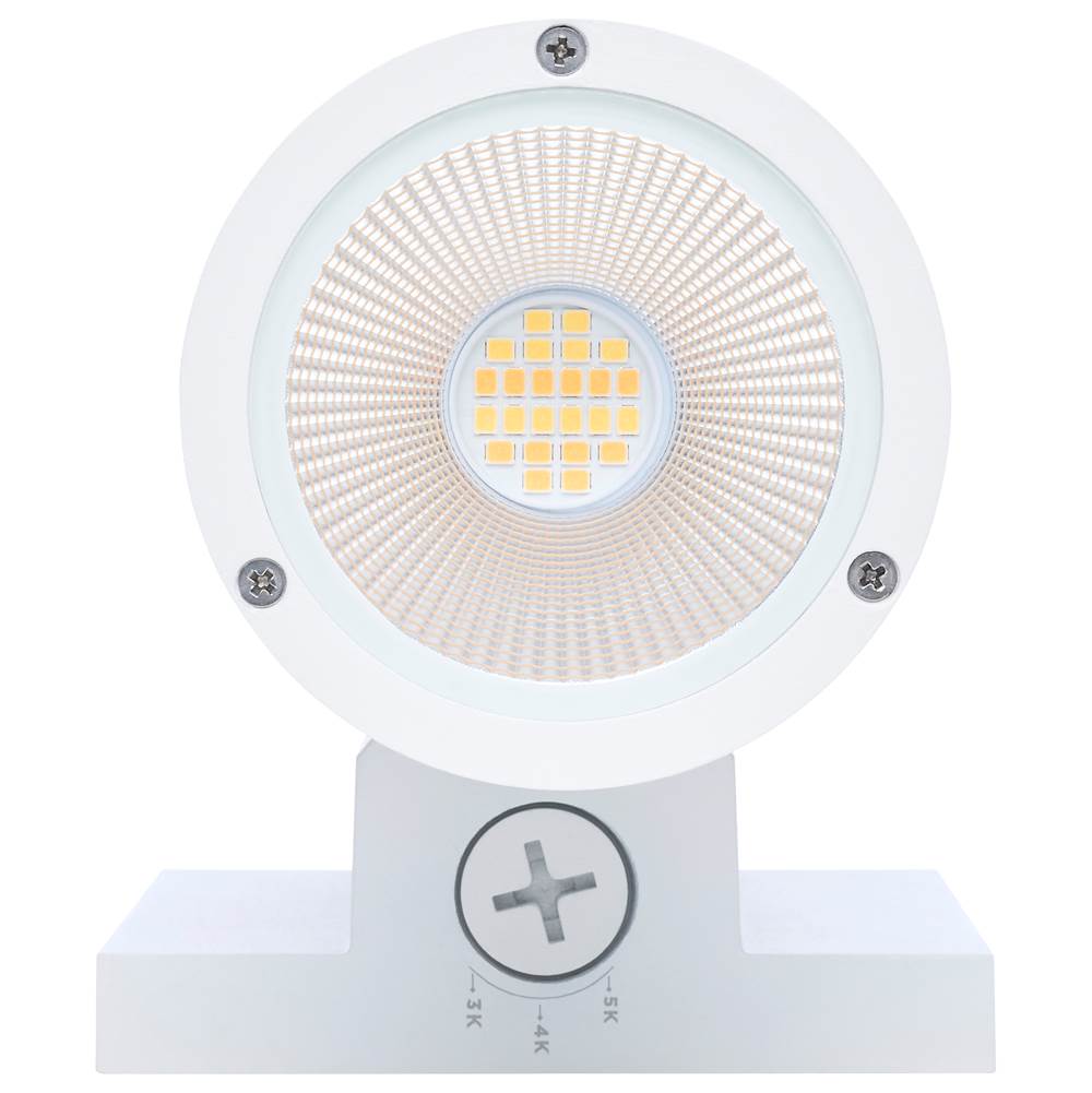 Nuvo 65-1762 White 20 Watt - 3k/4k/5k Cct Selectable - 2 Light Medium Wall Sconce - Up And Down Installation - White Finish - 120-277 Volt Image 7