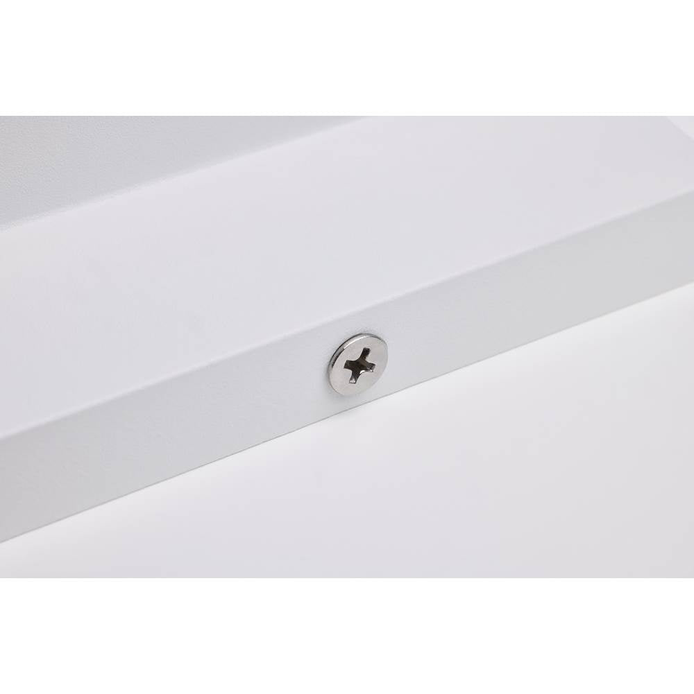 Nuvo 65-1762 White 20 Watt - 3k/4k/5k Cct Selectable - 2 Light Medium Wall Sconce - Up And Down Installation - White Finish - 120-277 Volt Image 4
