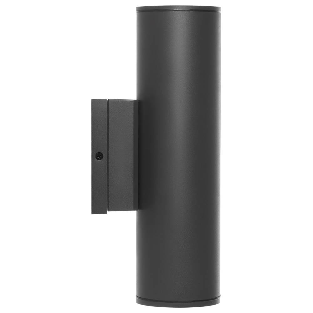 Nuvo  20 Watt - 3k/4k/5k Cct Selectable - 2 Light Medium Wall Sconce - Up And Down Installation - Black Finish - 120-277 Volt