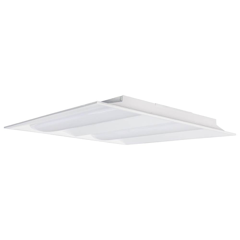 Nuvo  2x2 Emergency Backup - Double Basket Led Troffer Fixture - Wattage Selectable - Cct Selectable - Lumens Selectable - White Finish