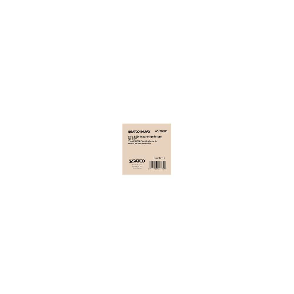 Nuvo 65-703R1 White 8' Linear Strip White Finish Image 5