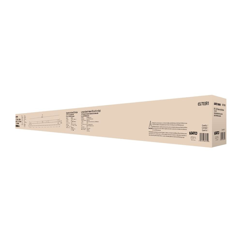 Nuvo 65-703R1 White 8' Linear Strip White Finish Image 3