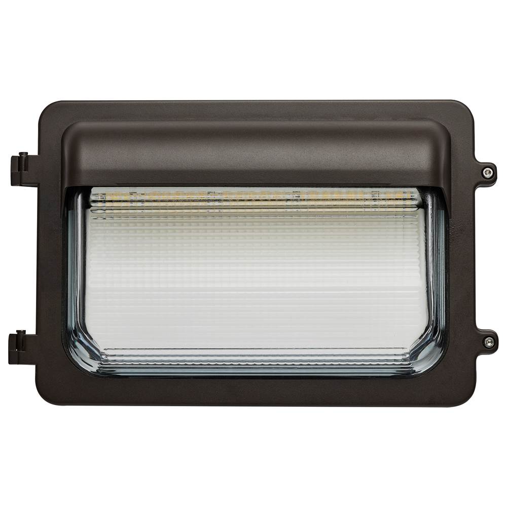 Nuvo 65-887 Bronze Led Low Profile Wall Pack - Wattage 70/85/100w And Cct 3k/4k/5k Selectable - Photocell - Emergency Battery - Bronze Finish Image 1