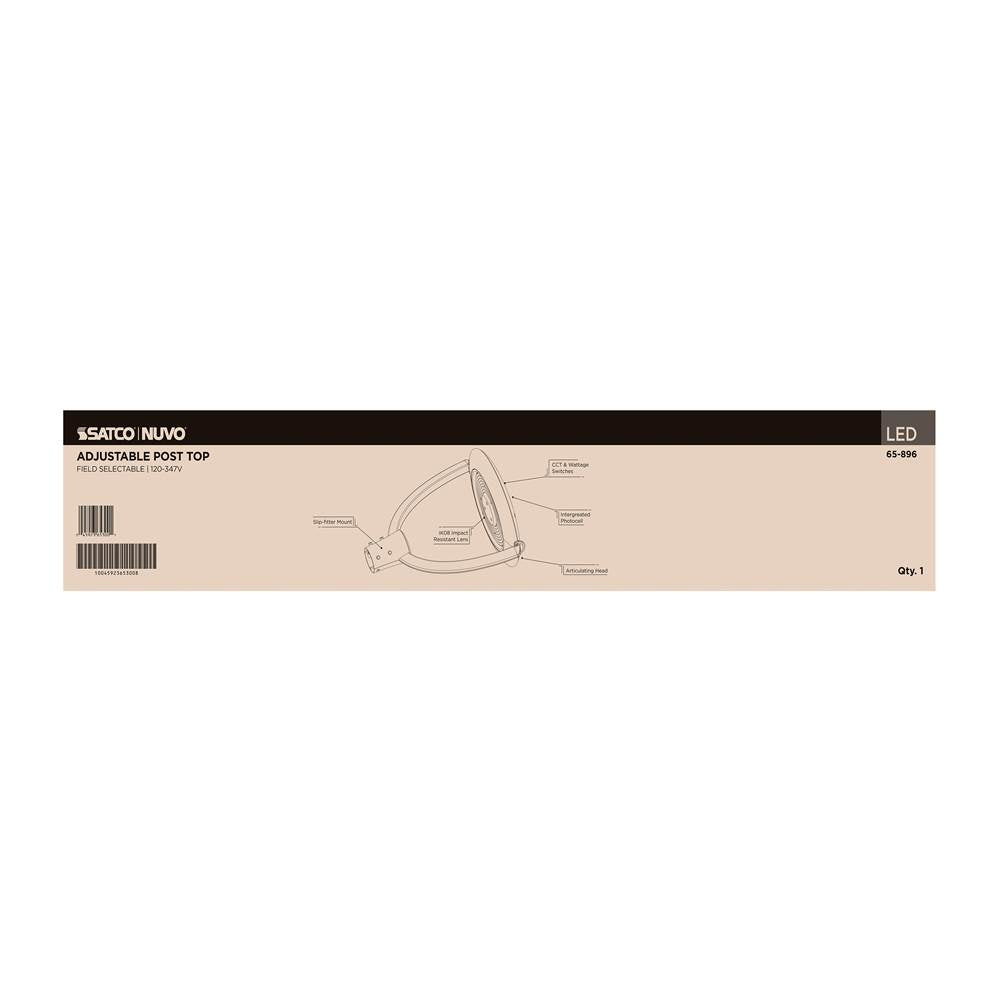 Nuvo 65-896 Bronze 150/125/100 Watt - 3k/4k/5k Cct Large Led Post Top - Bronze - 120-347 Volt Image 3
