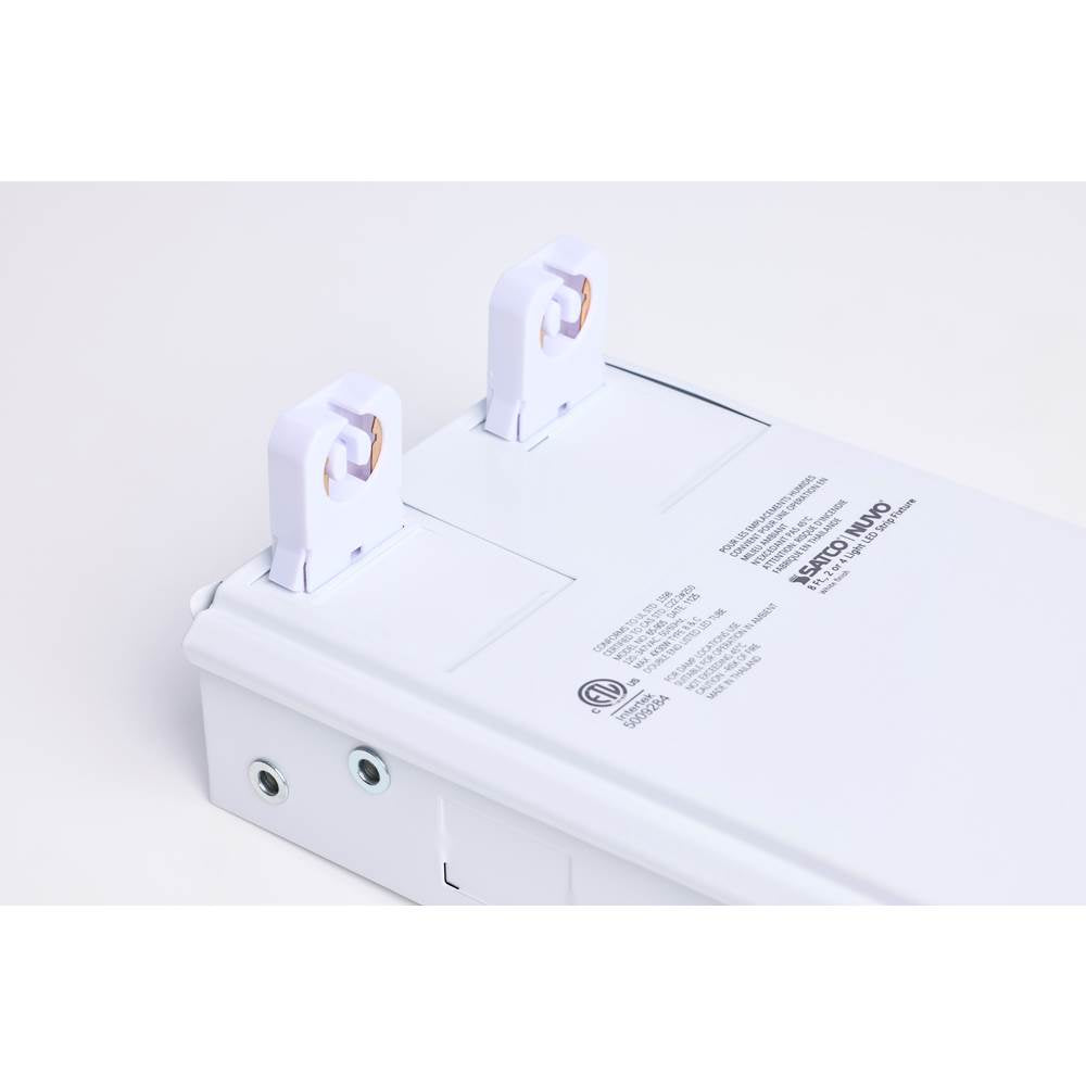 Nuvo 65-905 White 8' Quad/dual T8 Lamp Ready Fix Image 3