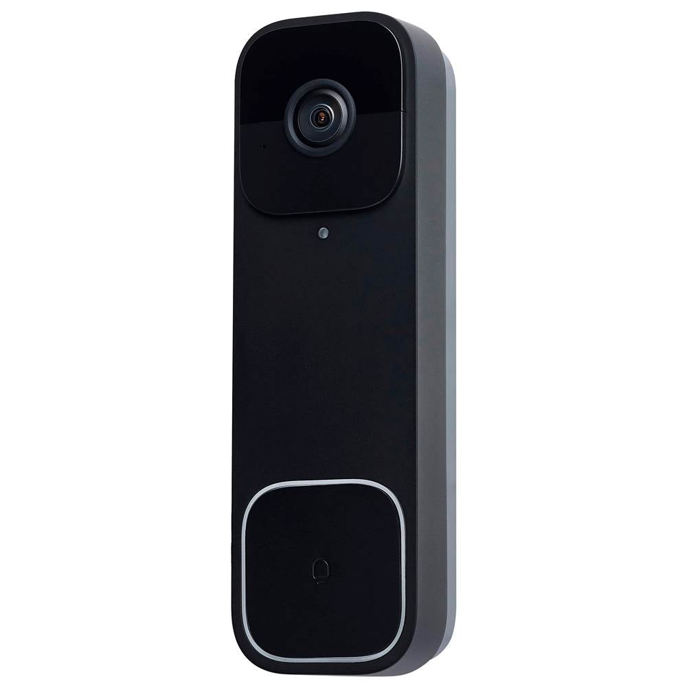 Nuvo 65-934 Black Starfish - Smart Doorbell Security Camera Wired - Black Doorbell With Black Chime Image 1