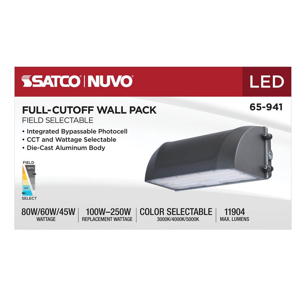 Nuvo 65-941 Bronze Led Full Cutoff Wall Pack Image 3