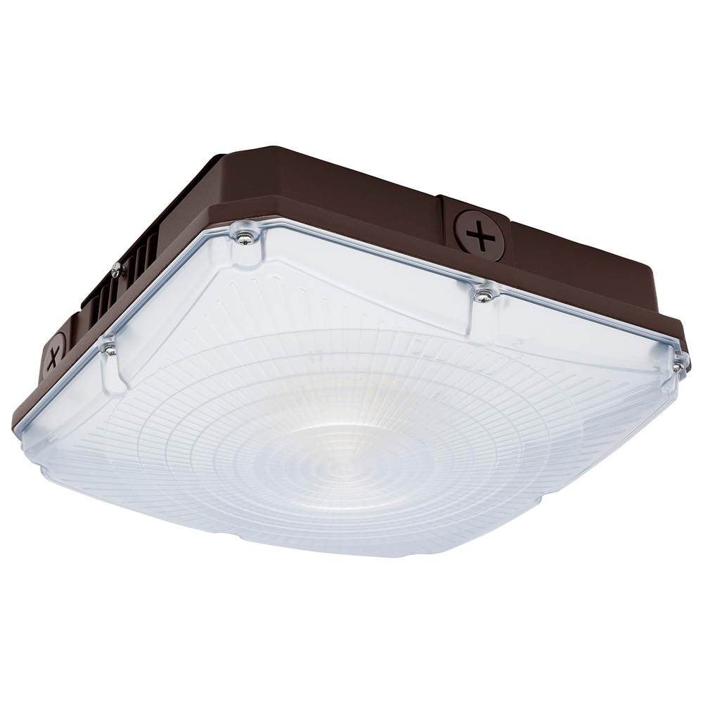 Nuvo 65-982 Bronze 8.5 Inch Led Field Selectable Canopy Fixture With Sensor - 25/30/40 Watts - 3k/4k/5k Cct - 120-277 Range Voltage Image 1