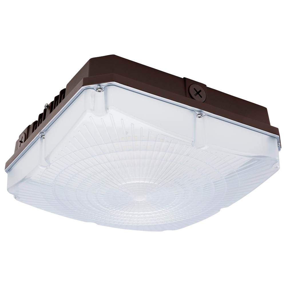 Nuvo 65-983 Bronze 10 Inch Led Field Selectable Canopy Fixture With Sensor - 45/60/70 Watts - 3k/4k/5k Cct - 120-277 Range Voltage Image 1