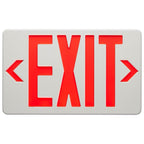 Nuvo 67-101 White Red Led Exit Sign, 90min Ni-cad Backup, 120/277v, Single/dual Face, Universal Mounting - White Finish Image 1