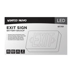 Nuvo  Red Led Exit Sign, 90min Ni-cad Backup, 120/277v, Single/dual Face, Universal Mounting - White Finish