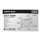 Nuvo 67-101 White Red Led Exit Sign, 90min Ni-cad Backup, 120/277v, Single/dual Face, Universal Mounting - White Finish Image 8